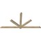 Ekena Millwork Kennewick Rough Sawn Timber Gable Bracket, Douglas Fir, 84"W x 42"H x 2"D x 4"F, 12/12 Pitch GBW084X42X0204KEN00RDF - alternate 3